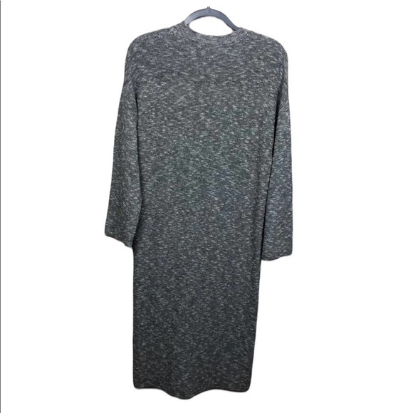 Madewell Gray Sweater Midi Dress Size S Cotton Blend Long Sleeves Stretch - Picture 3 of 7